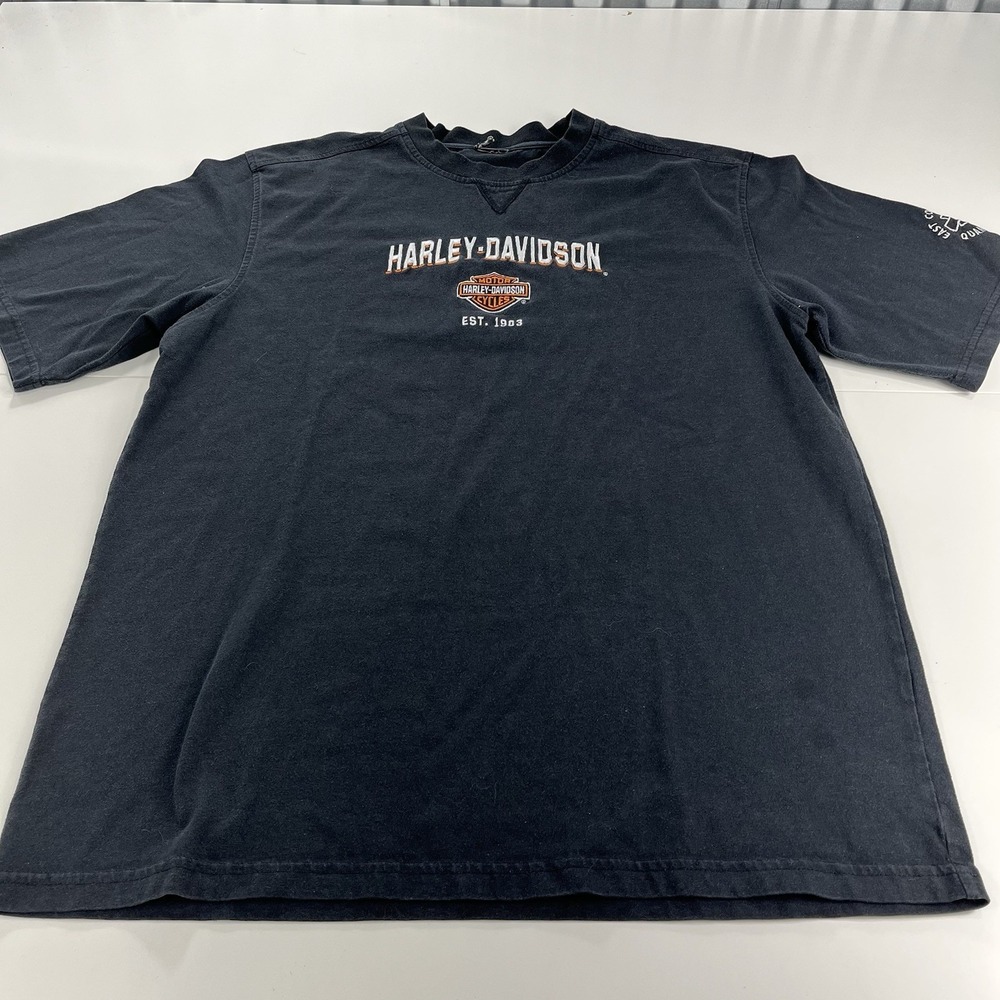 Vintage Embroidered Harley Davidson T-shirt East Coast Harley Quantico VA No Tag